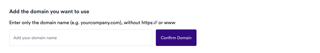 Enter your domain user input screen