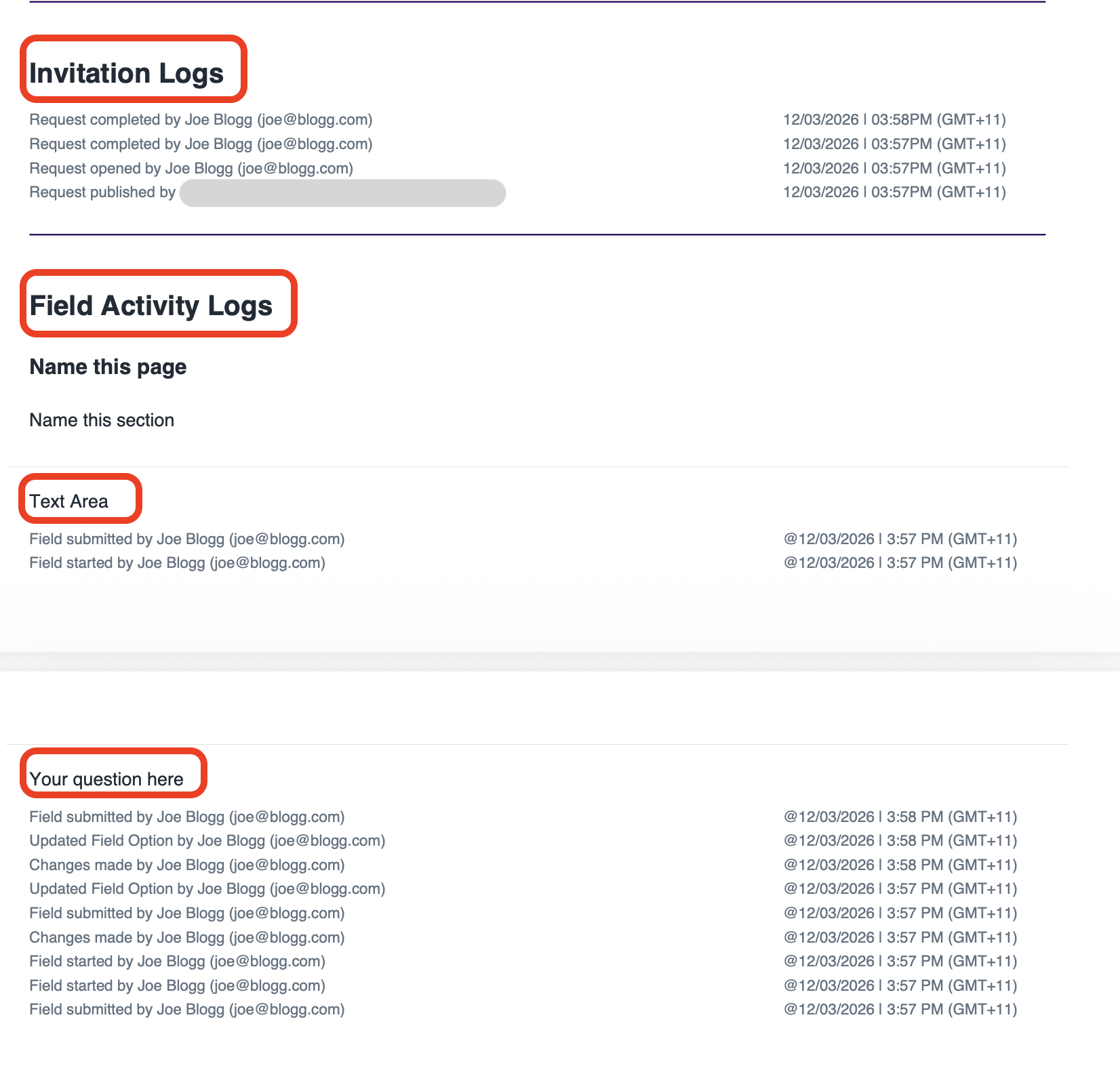 Gatheroo's activity logs in your PDF downloads