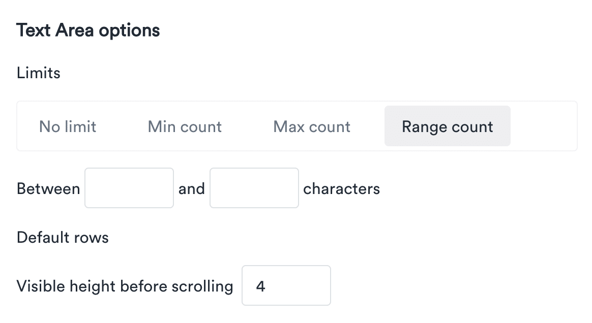 Gatheroo's text area field can be set up to ensure clients answer the way you want them to