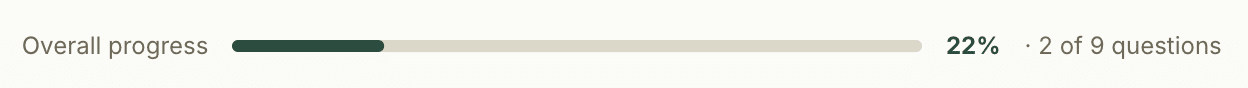 The progress bar from the client's view