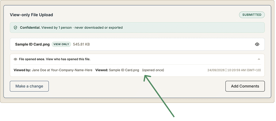 Clients can see the views on their documents